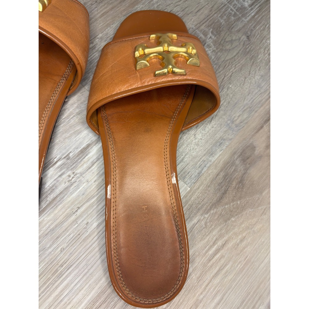 Tory Burch Eleanor Slides Size 7 Leather - Picture 7 of 8